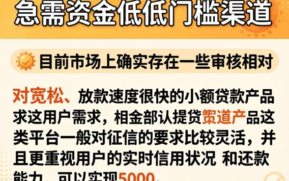 求门槛低的小额贷款平台，归纳5个5000块贷款秒下软件