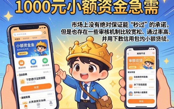 1000元小额极速贷款，归纳5个借款无视黑白无视年龄100%秒过app