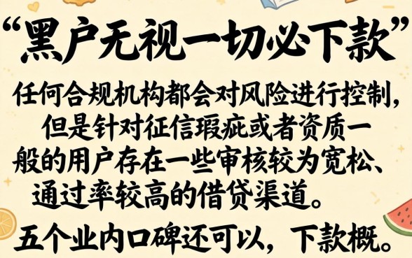 黑户无视一切必下款的口子，细致阐述五个贷款通过高的app