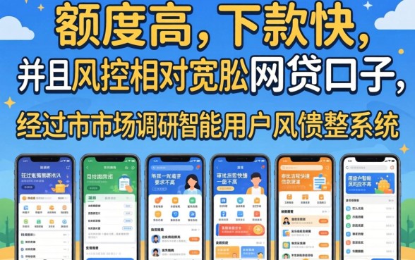 什么口子额度高下款快，整理五个网贷口子风控不严的平台