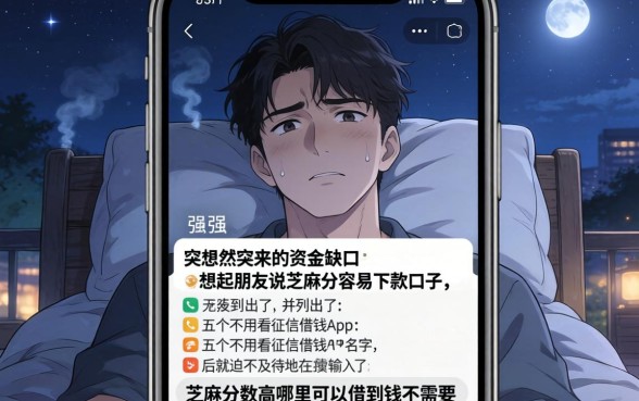 芝麻分容易下款的口子，胪列5个不看征信的借钱app