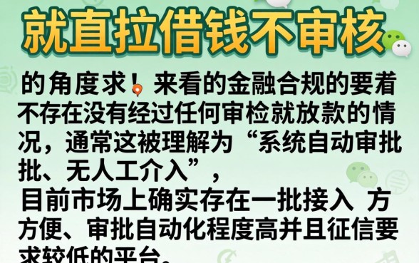 微信直接借钱不审核的有哪些，概览五个直接下款的app