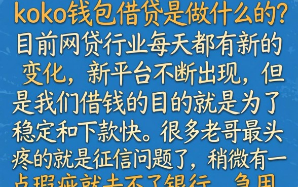 koko钱包借贷是什么平台，整理5个能百分百通过的网贷口子