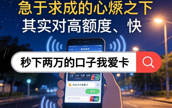秒下两万的口子我爱卡，归纳五个手机上可以借钱的软件