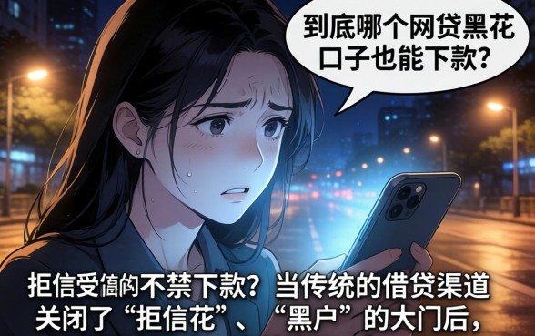 哪个网贷黑花口子也能下款，甄选五个无视黑白贷款口子