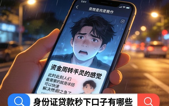 身份证贷款秒下的口子有哪些，甄选5个比较好的小额贷款软件