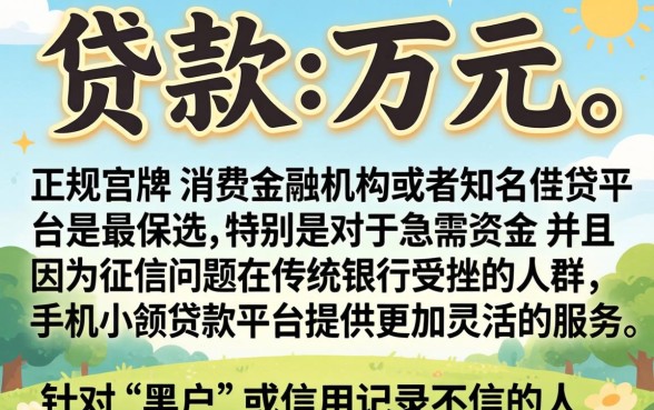 贷款一万去哪里贷好一点，甄选五个手机小额黑户快速贷款平台