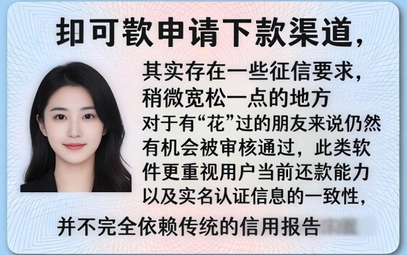 身份证正面下款的口子，理出5个征信花居然都下款的软件