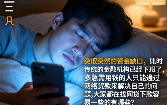 比较容易下款的网贷有哪些，详细阐述5个不审核夜间直接放款的网贷口子