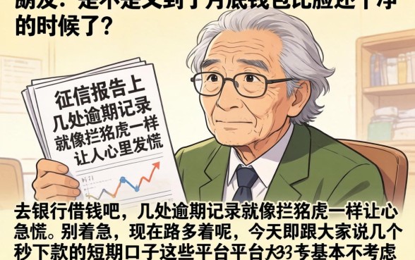 秒下款的短期口子，胪列5个不看征信的借钱平台