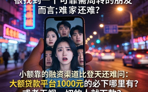 必下的小额贷款平台1000，归纳5个无视一切是人就下款的软件