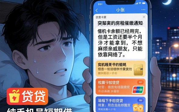 纯手机号短期借钱平台，条列5个急用小钱不求征信流水轻松贷的app