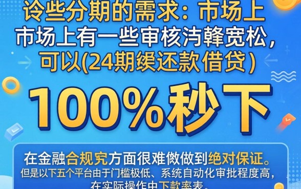 可以分期两年的贷款有哪些，揭秘五个无视征信黑白100%秒下app