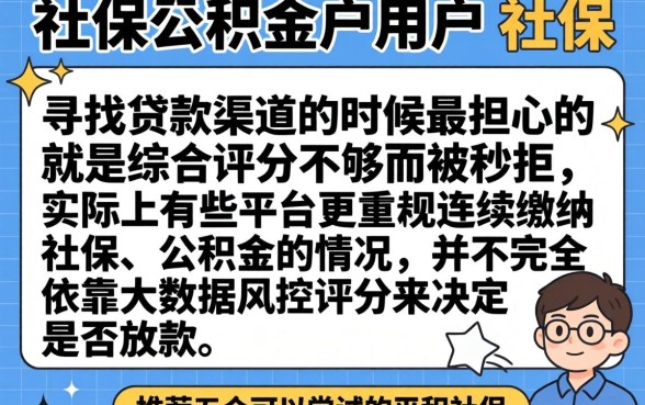 社保公积金能下款的口子，深入剖析5个不看综合评分的网贷