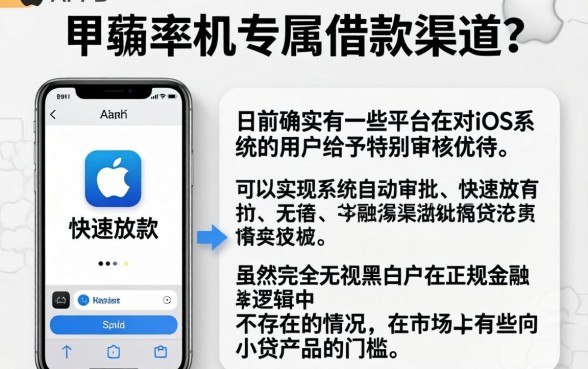 秒下的苹果手机专属借款口子，陈列5个无视黑白户的贷款app