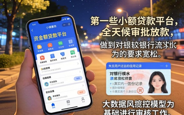 最近晚上还能下款的口子，枚举五个不查流水的小额度贷款软件