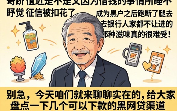 能下款的黑网贷口子，归集5个黑户可快速办理小额贷款业务的口子