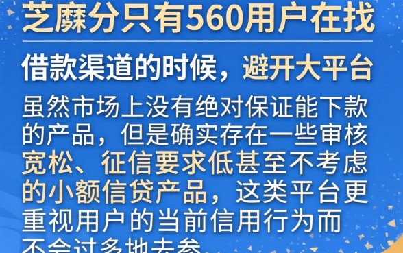560芝麻分能下的口子，筛选五个无视一切包下款5000秒下款的app
