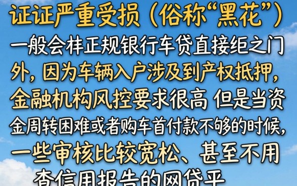 征信黑花了能供车入户吗，梳理五个网贷黑户必过平台