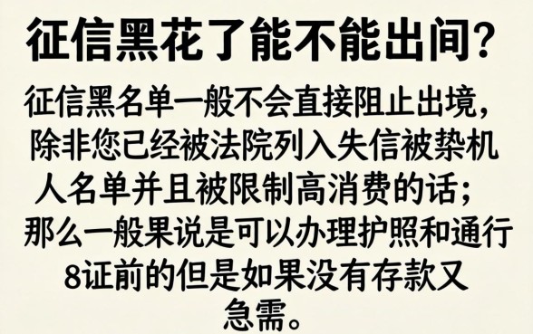 征信黑花了能出国吗无存款，详尽说明5个靠谱的借款平台