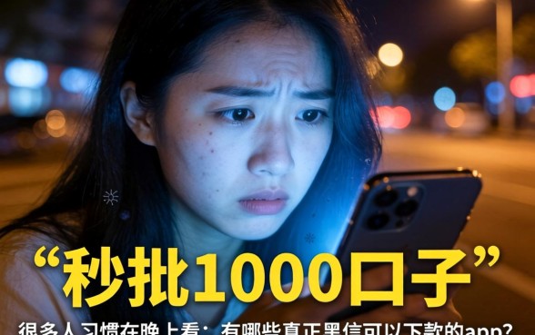 秒批1000口子，梳理5个黑户下款app