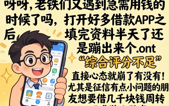 网贷被拒还能秒下的口子，热忱推荐5个正规不看征信的小额贷款软件