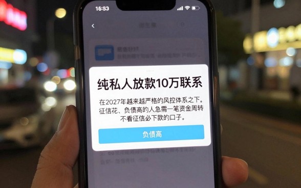 纯私人放款100000联系，条列5个征信不好负债高的口子