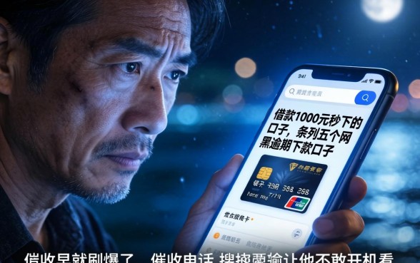借款1000元秒下的口子，条列五个网黑逾期下款口子