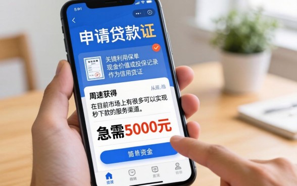 怎样在手机上用保单贷款，遴选5个5000块贷款秒下口子