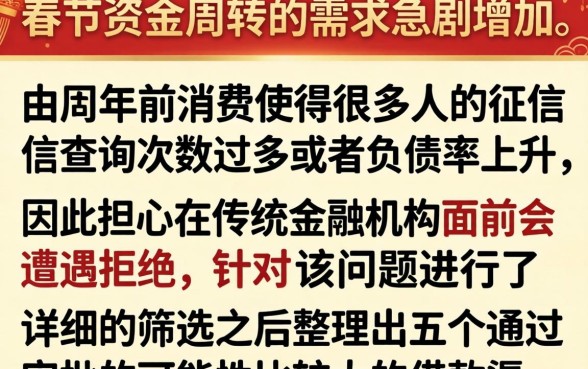 春节以后能下款的口子，筛选5个不看征信负债的网贷百分百下款口子