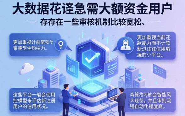 大数据花也能下的大额口子，条列5个新号易贷速审秒下款app