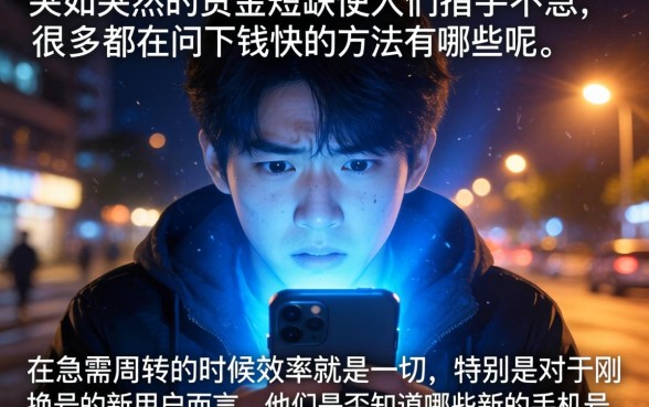 下钱快的口子有哪些呢，概览五个新手机号容易下款的app