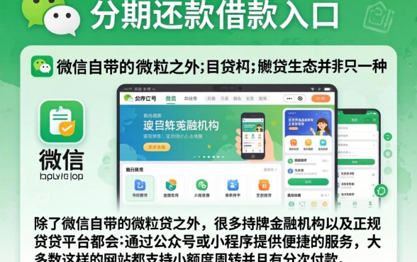 微信里哪里可以借钱分期还款，条列五个比较好的小额贷款平台