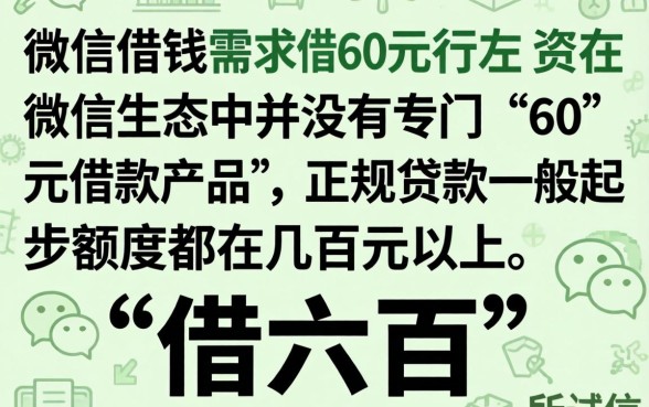 微信有什么借钱平台借60，整理五个征信花居然都下款了的平台