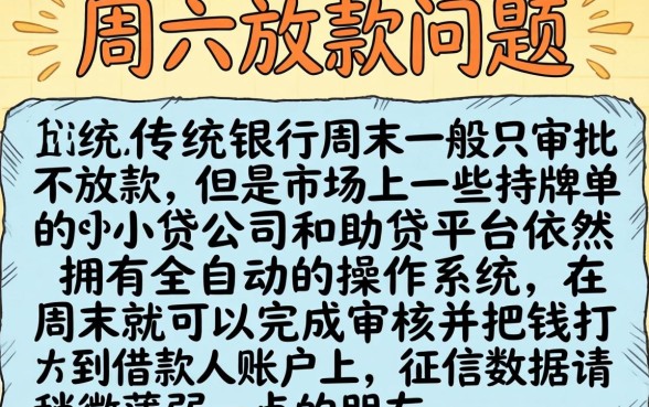 星期六下款的口子，精选五个贷款好做不看征信的口子