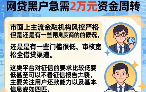 网贷黑户借款2万元，揭秘5个无视征信黑白户秒下款的贷款