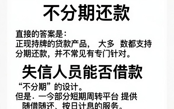有什么贷款不分期还，遴选5个失信人员可以借钱的网贷软件