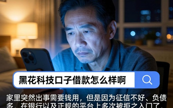 黑花科技口子借款怎么样啊，精选5个不看年龄征信负债的平台