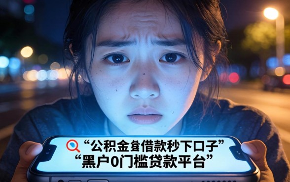 公积金借款秒下的口子，条列五个黑户0门槛贷款平台