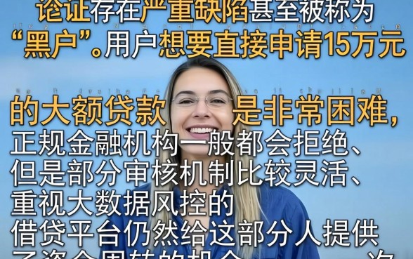 黑户想贷款15万，枚举五个简单容易贷款平台