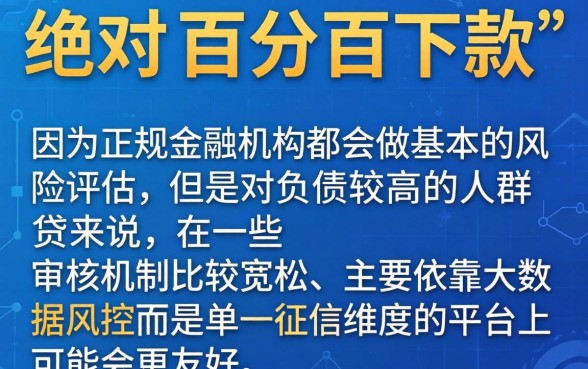 负债高易过的网贷平台，理出5个能百分百通过的网贷软件
