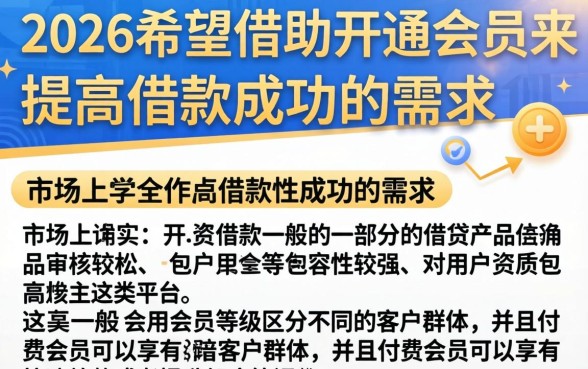 2026开会员借款口子，规整五个门槛低易下款app