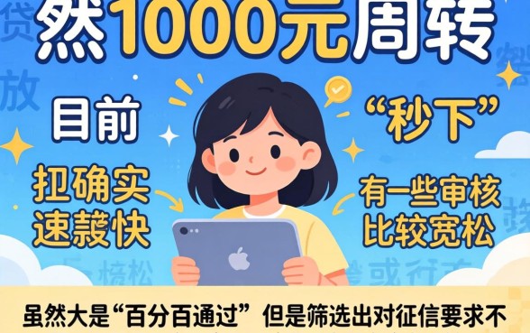 秒下的1000元小贷口子，整理5个黑户可以下的贷款平台