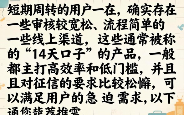 哪些14天口子好下款，概览五个真正不查征信的贷款口子