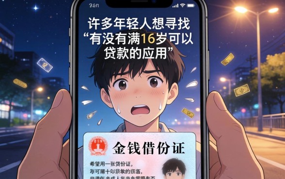 有没有满十六可以贷款的软件，整理五个手机身份证秒借现金的软件
