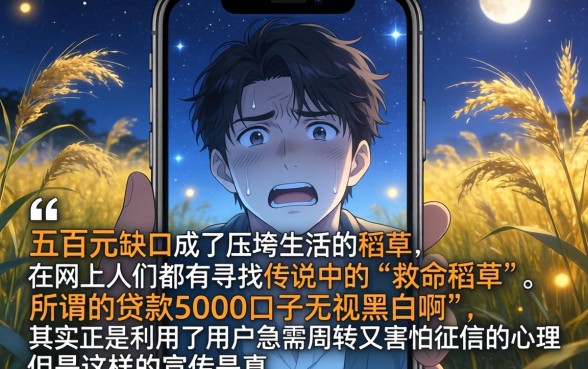 贷款5000口子无视黑白啊，深入剖析5个不查征信好下款的网贷app