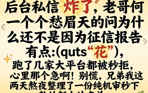 纯机审秒下款的新口子，规整5个最新口子无视黑白户网贷