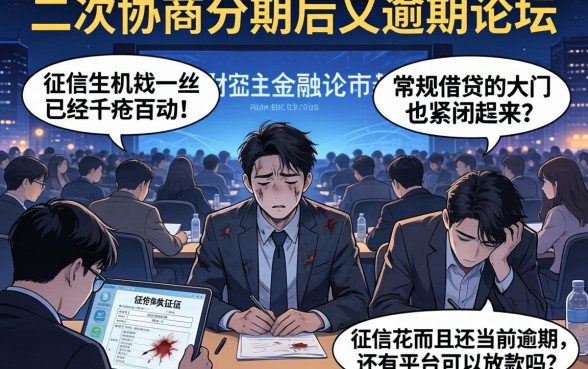 二次协商分期后又逾期论坛，罗列五个征信花居然都下款的软件