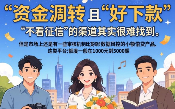 贷款不看征信好下款的口子，概览五个1000至5000的小额贷款app