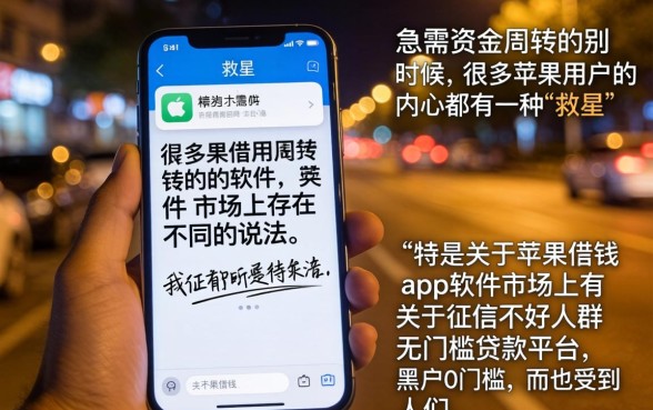 苹果借钱的app软件，细致阐述5个黑户0门槛贷款平台